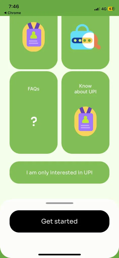 KIWI app UPI credit card